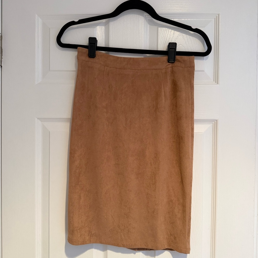 Lulu's Tan Midi Skirt